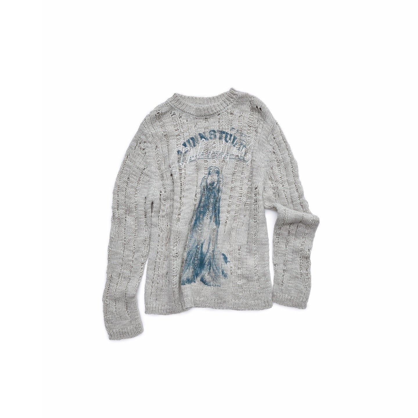 Furry Animal Print Cut-Out Sweater