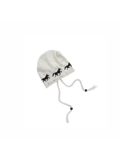 Fair Isle Pony Knit Beanie