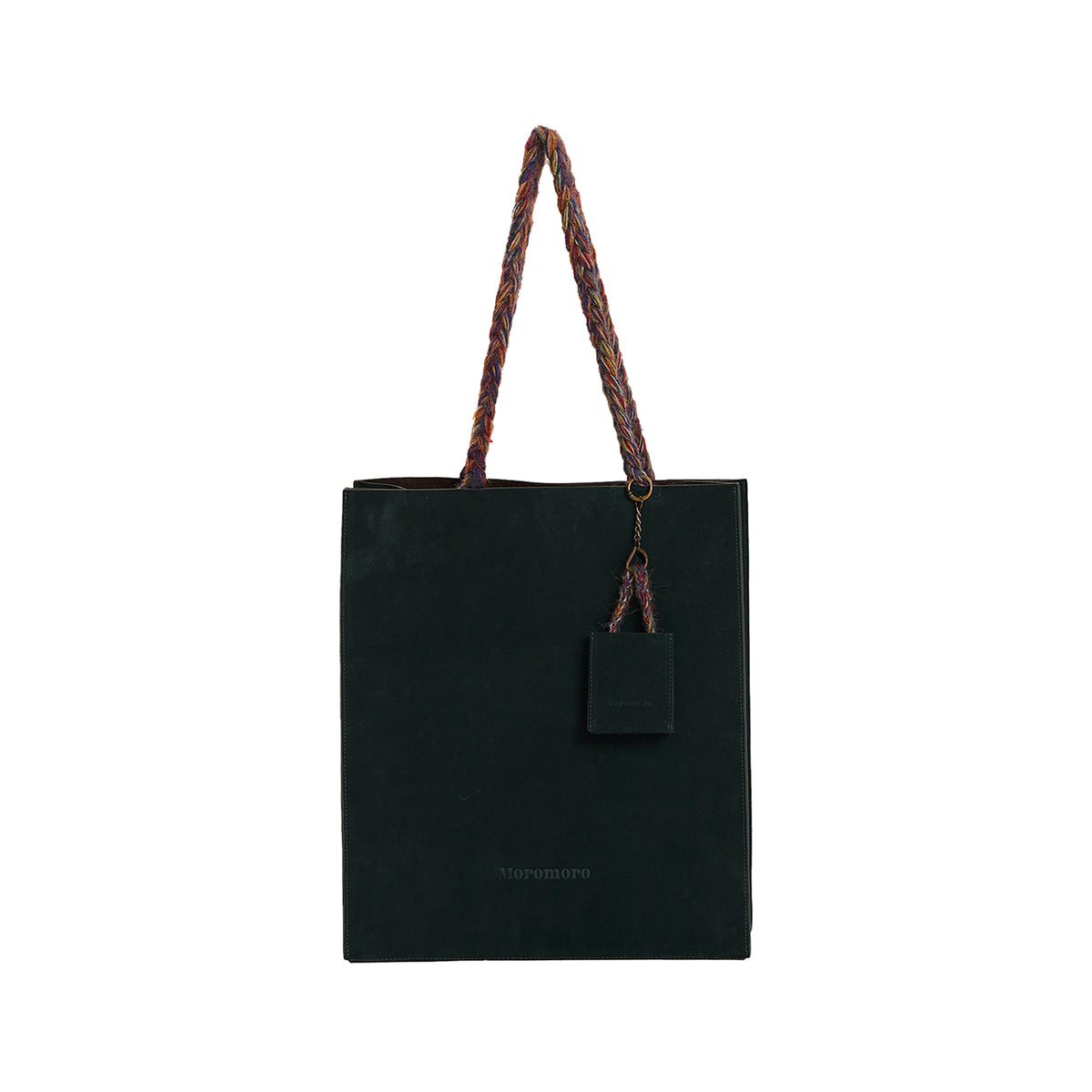 Bolso de compras estampado de ante con cuerda tejida de arcoíris clásico Retro, bolso colgante Original, bolso