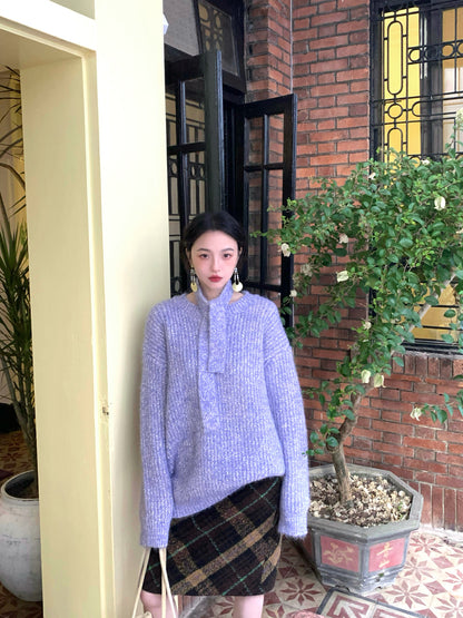 Pear Blossom Dream Soft Knit Sweater with Scarf