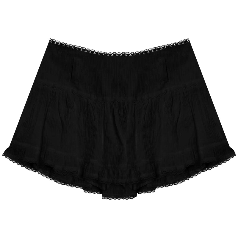 Summer's Must-Have | Retro American Lace High-Waist A-Line Skirt