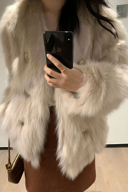 Short Eco Fur Coat