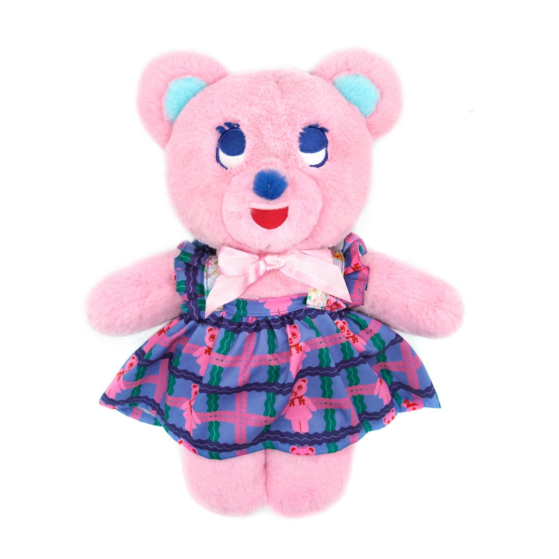 Pink Plaid Bear Crossbody Bag