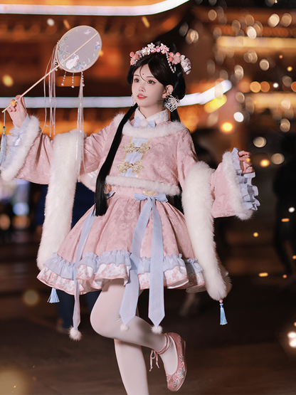 Lolita Lantern Chinese Faux Two-Piece Waist Dress