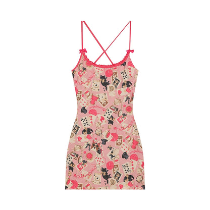 Floral Waist Dress - Sweet & Spicy Camisole Skirt