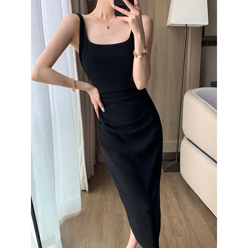 Slimming Black Camisole Dress