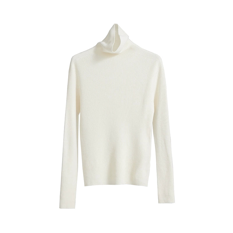 Original niche design 100% pure wool seamless integrated early autumn base wool sweater