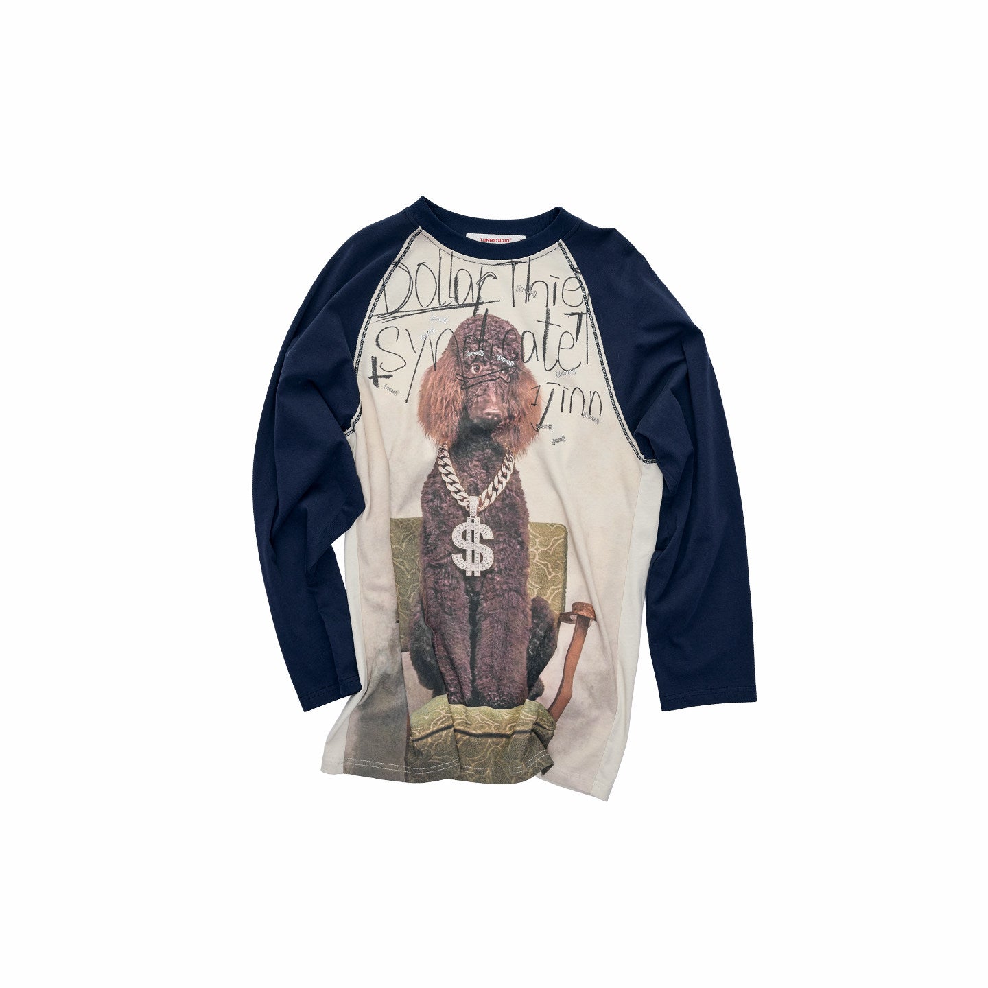 Cat & Dog Rhinestone Raglan Tee