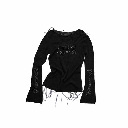 Beaded Sheer Mohair Blouse