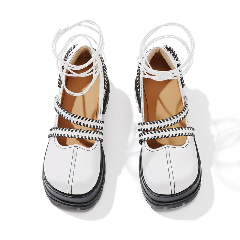 Retro Contrast Sole Mary Jane Shoes