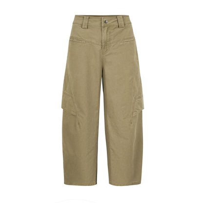 Workwear Cover Split Khaki Loose Pants