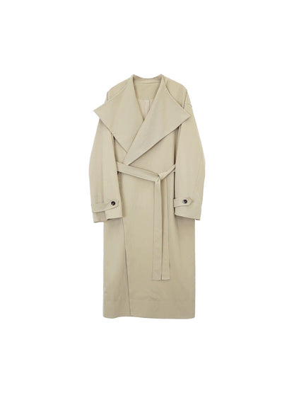 Paris Old Dream Lapel Trench Coat – Hong Kong Retro Autumn Long Coat