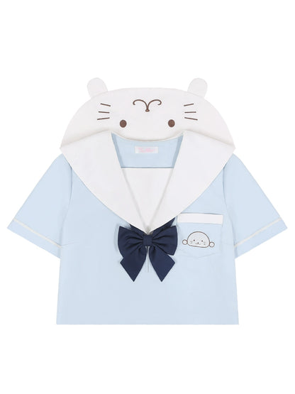 Small Seal 3D Soft Embroidered Navy JK Uniform Set