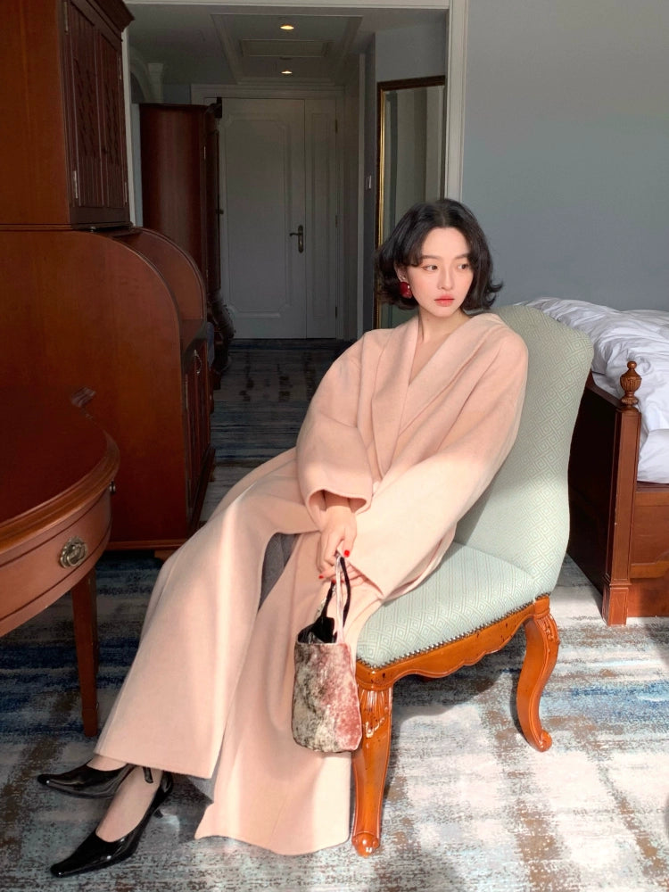 Never Forget 100% Wool Bathrobe-Style Double-Faced Coat – Winter Luxury