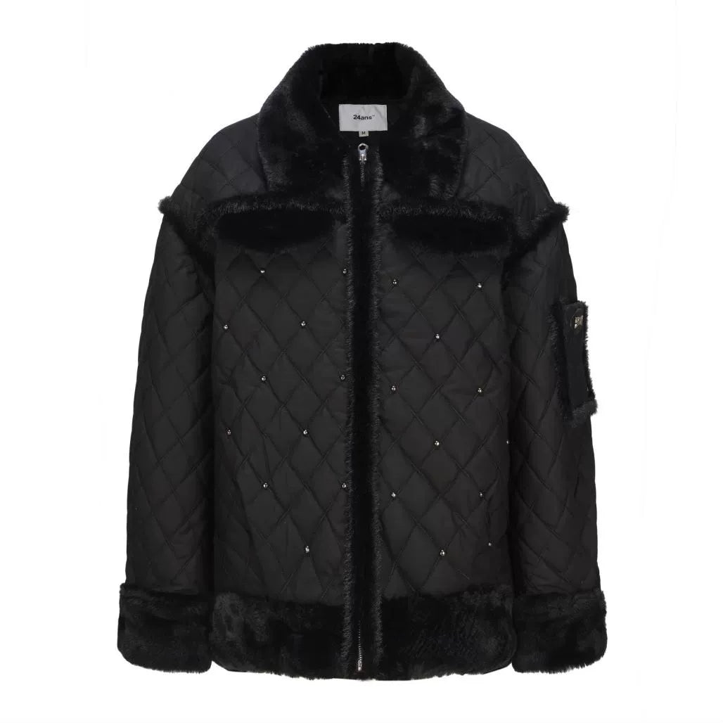 veste veste en coton monteuse rivet