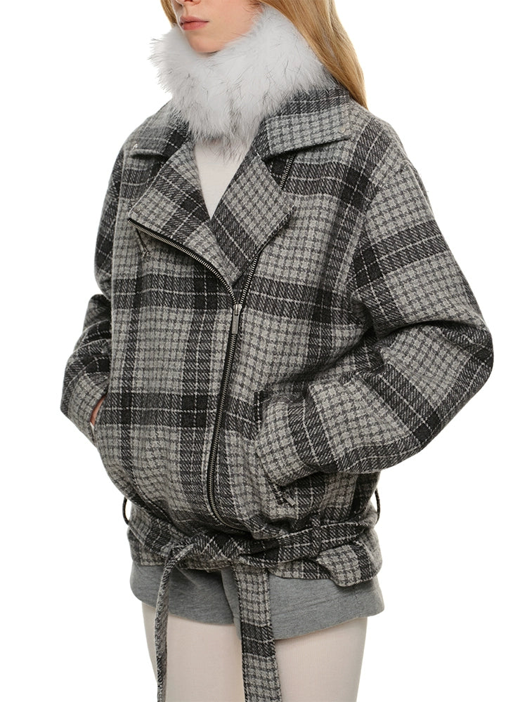 Raccoon & Rabbit Fur Double-Sided Scarf – Luxurious Thermal Wrap