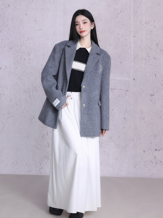 Minimalist Academy Style Woolen Coat
