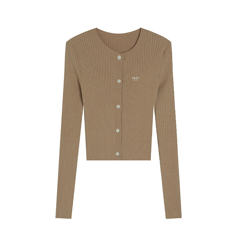 [Jennie Daily] Mint Knitted Cardigan - Women's Early Autumn Light Outerwear