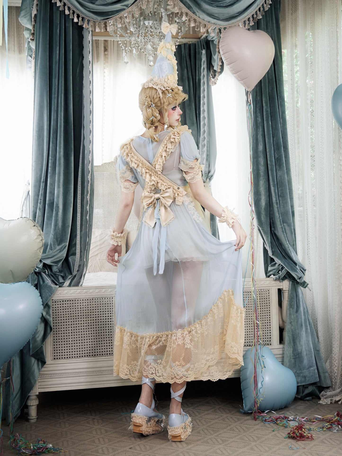 Baby Blue Rococo Lace Dress | French Doll Princess Dress