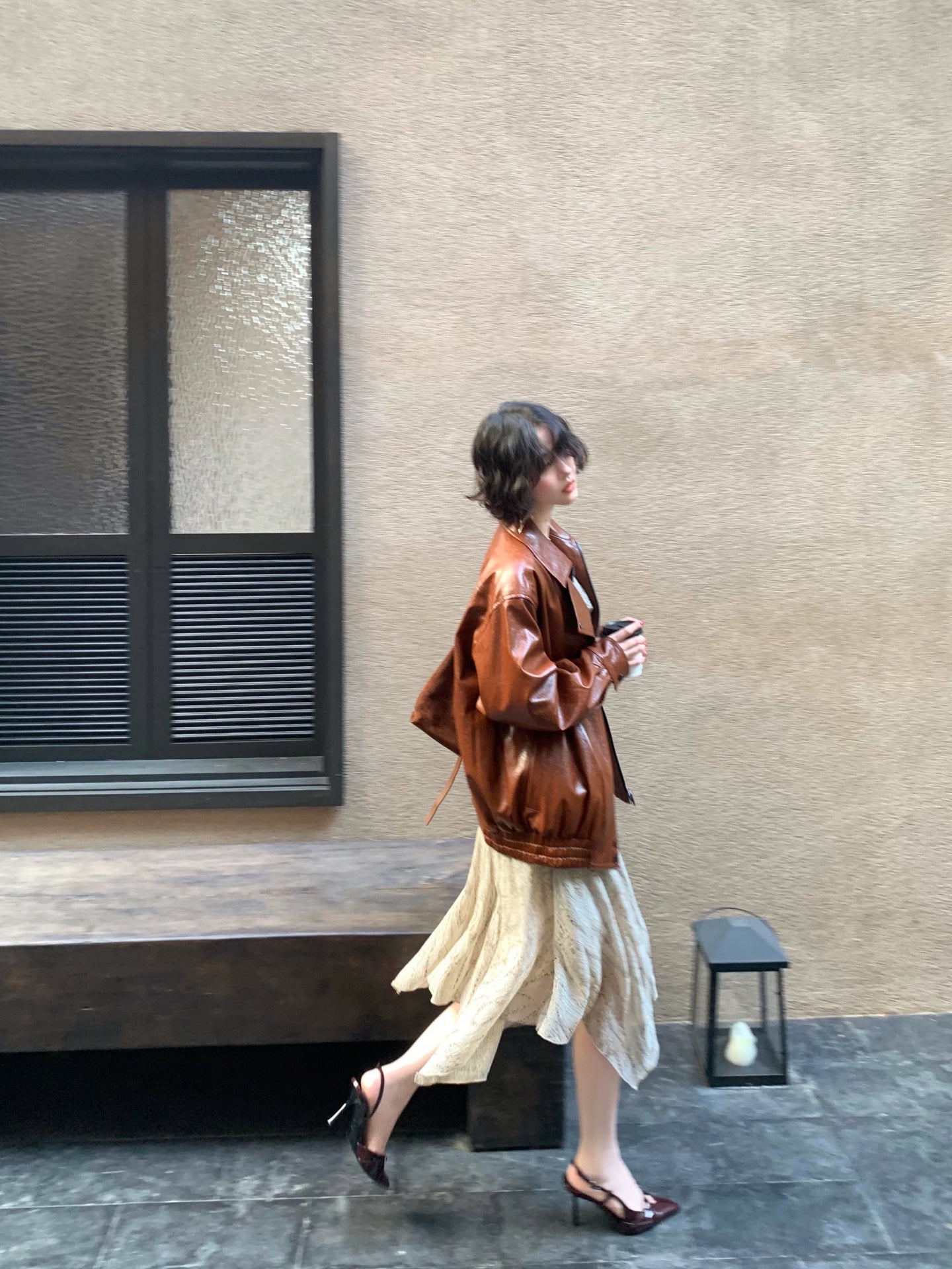 Afternoon Refinement Asymmetrical Hem Mini Dress – Retro Swing Neck Design