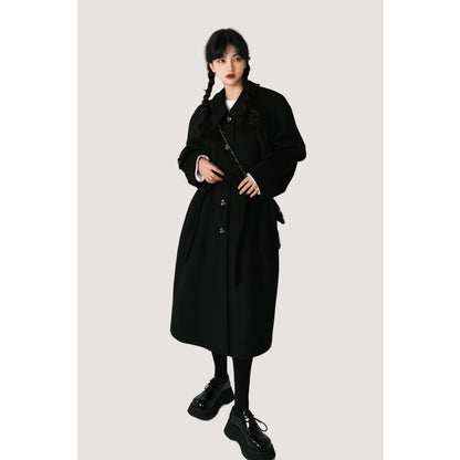 Cocoon Double Sided Wool Coat - Thickened