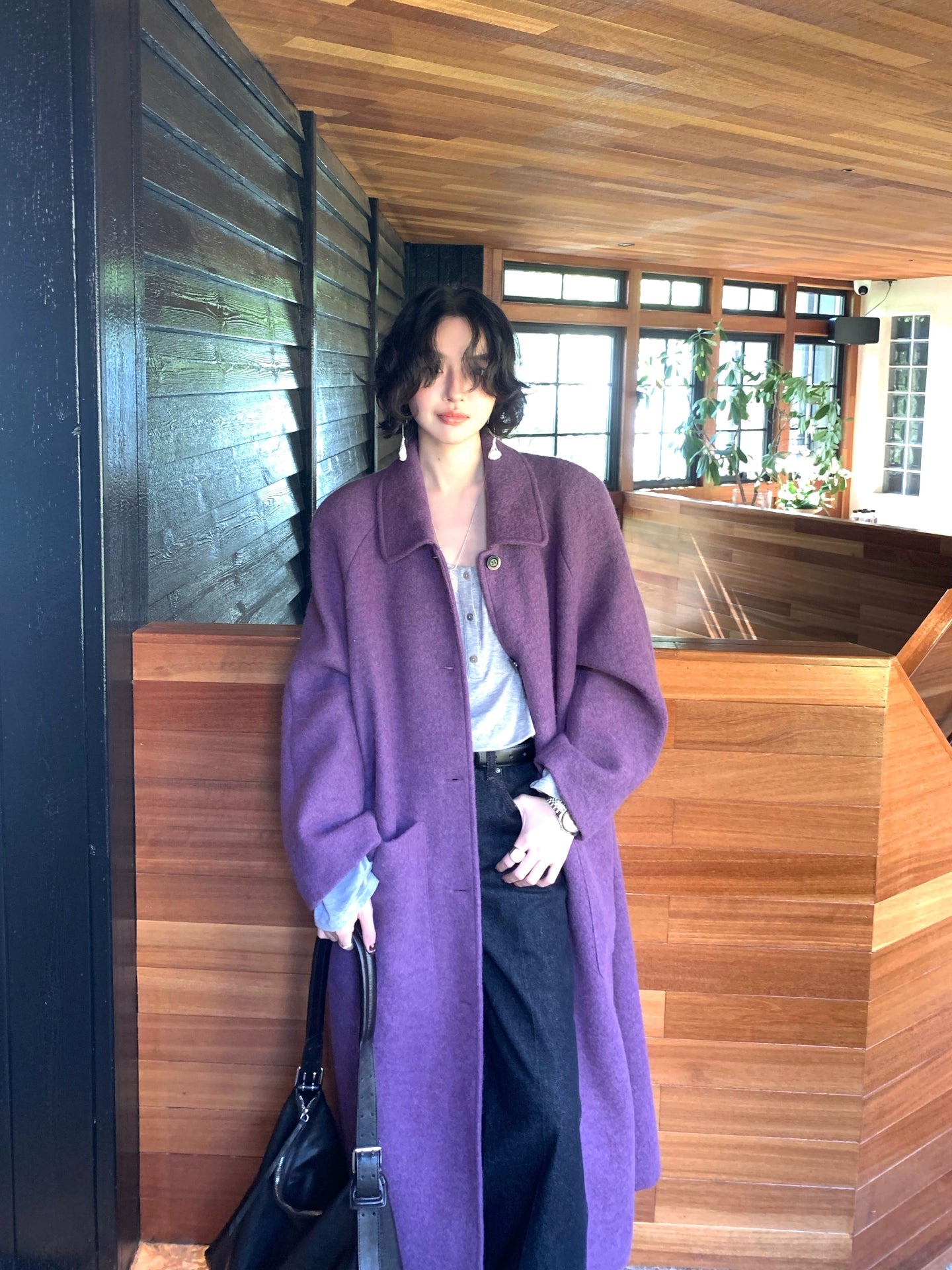 Time Language Thick Wool Long Coat – Elegant Autumn/Winter Outerwear