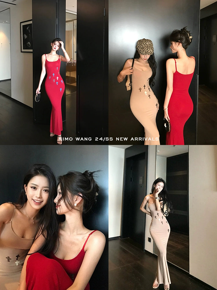 Hot Girl Signal] Kardashian style sexy strap tight dress