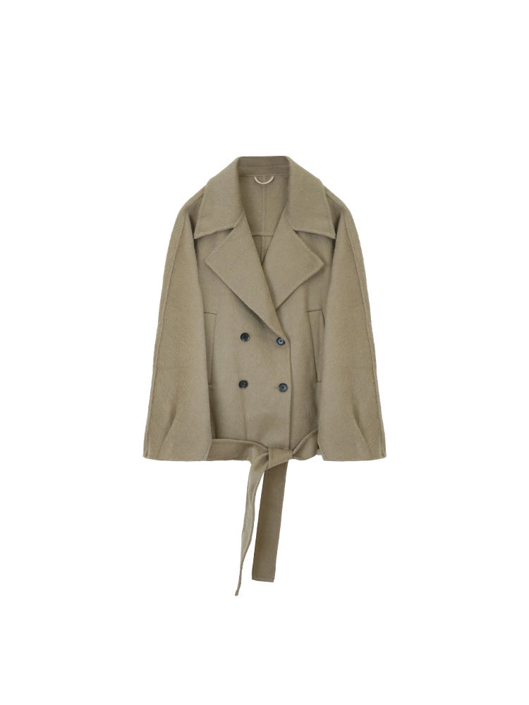 Wool & Alpaca Cropped Jacket – Hong Kong Retro Fall/Winter Outerwear