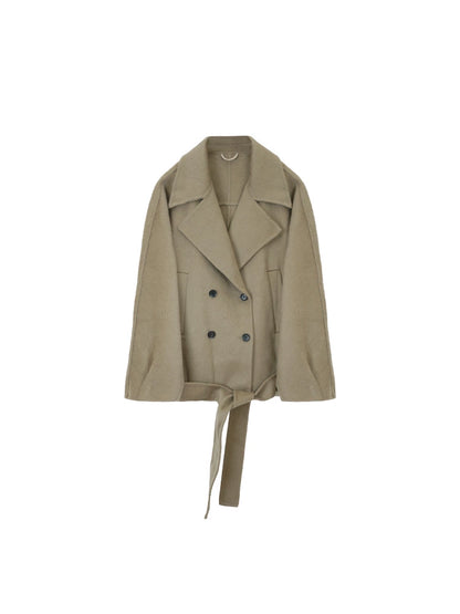 Wool & Alpaca Cropped Jacket – Hong Kong Retro Fall/Winter Outerwear