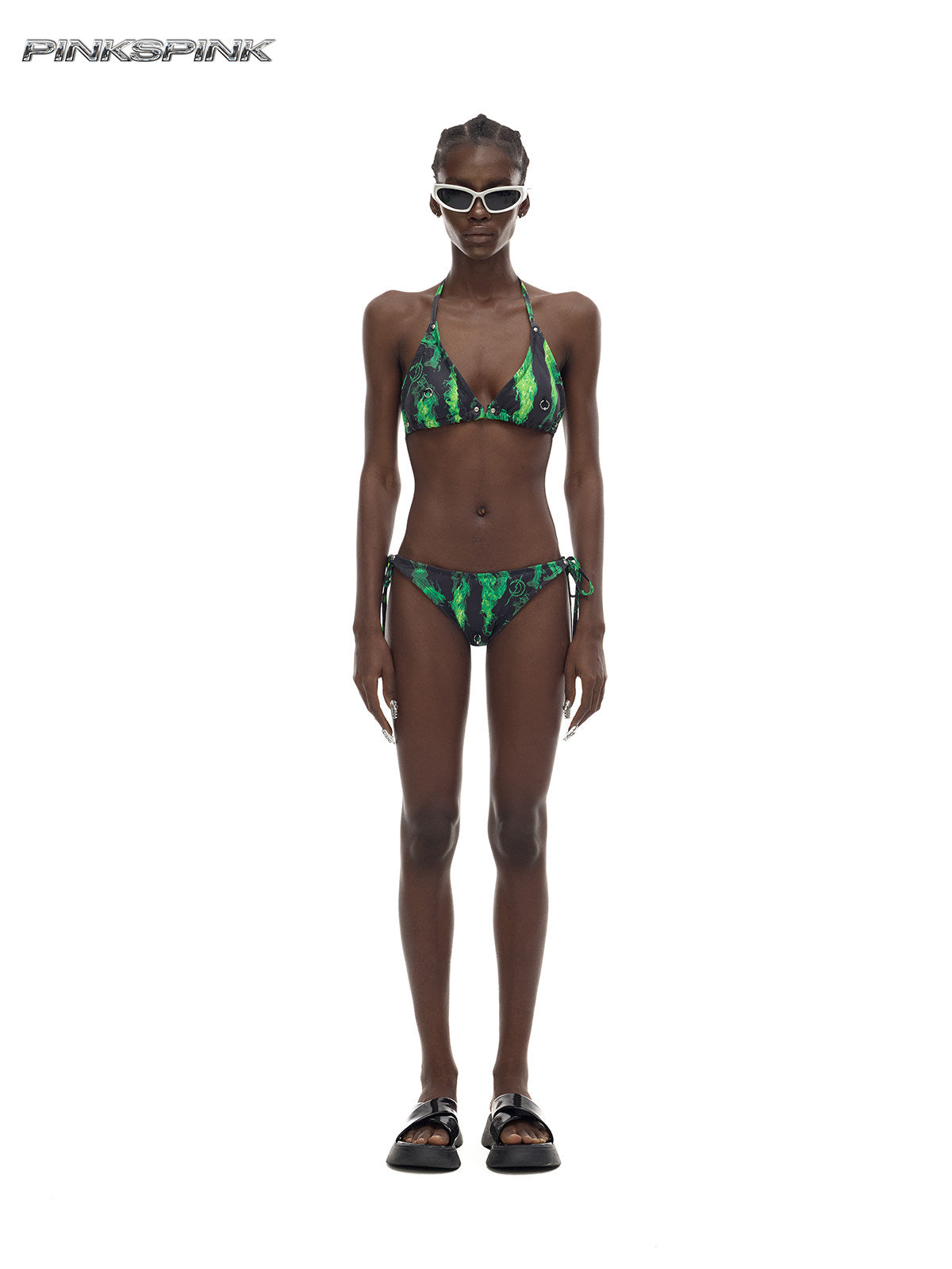 2025AW Electric Moon Flame Neon Green Swimsuit