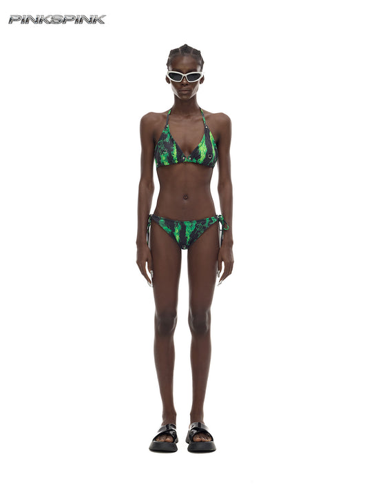 2025AW Electric Moon Flame Neon Green Swimsuit