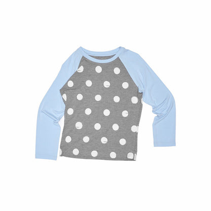 Polka Dot Raglan Sleeve Tee