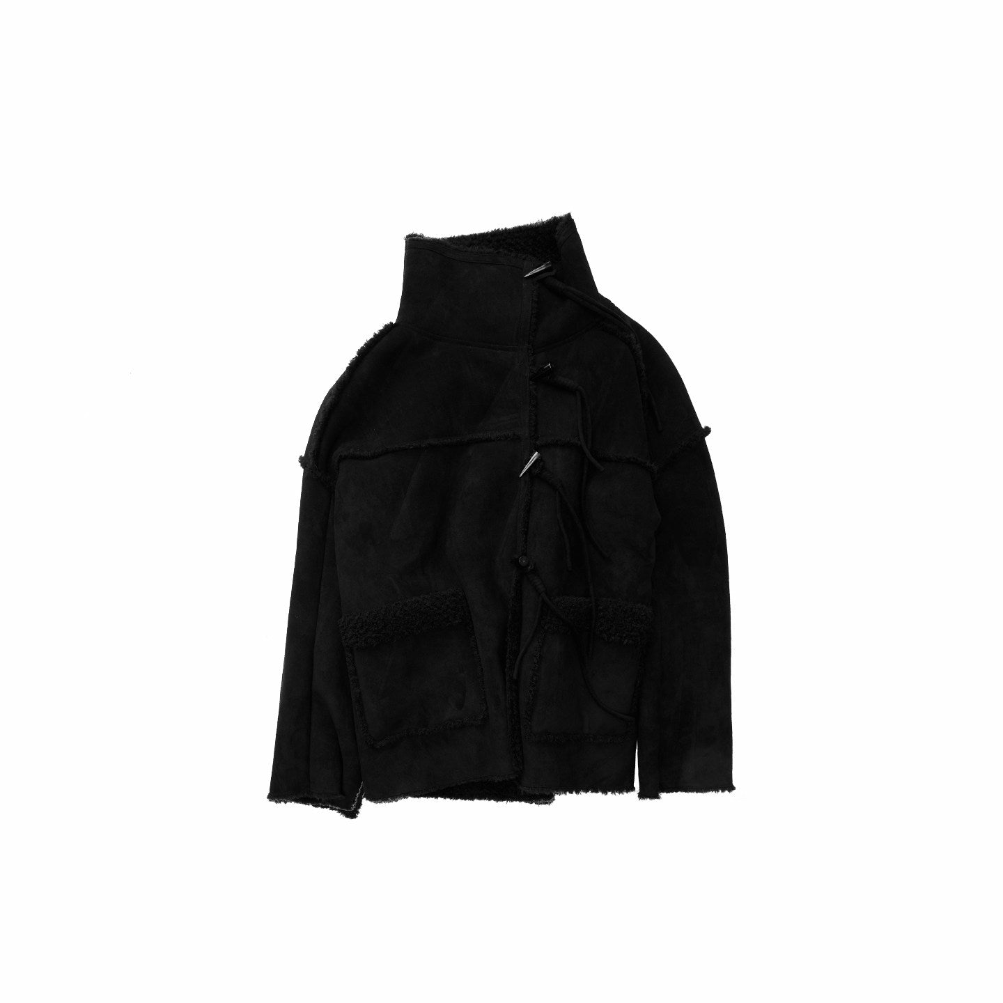 Stand-Collar Reversible Fur Coat