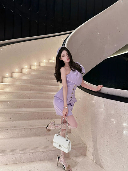 Cheongsam-Inspired Blue Bridal Gown – Luxe Morning Robe for Adult Occasions