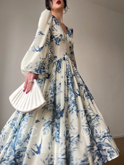 French Waist V-Neck Dress