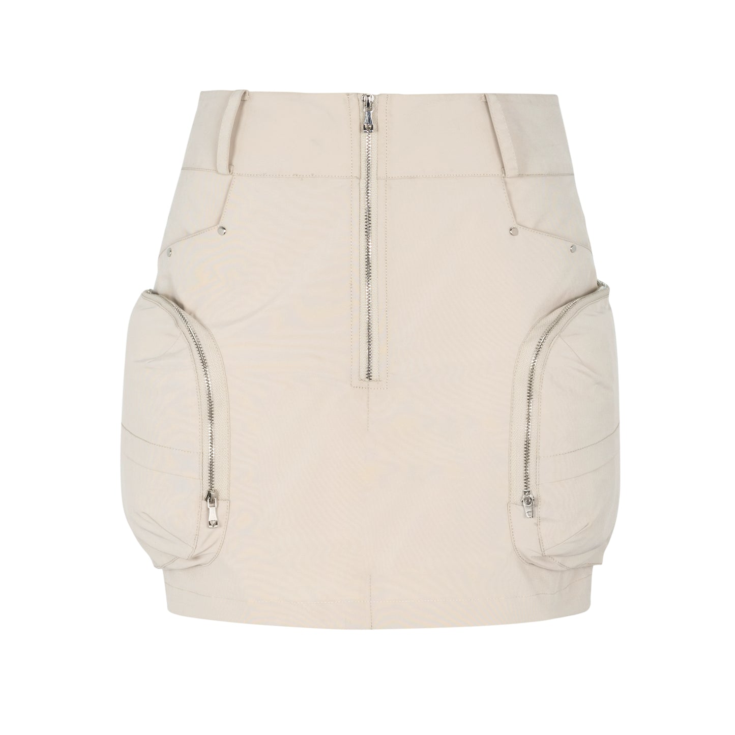 Workwear Pocket Short A-line Skirt with Belt