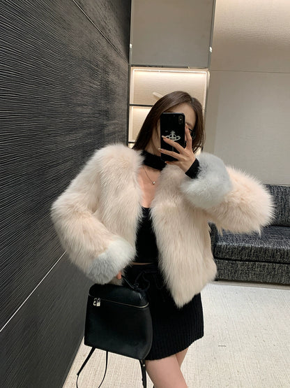 Finnish Fox Fur Coat - Luxury Short Fur for Autumn/Winter