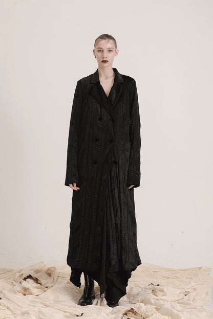 Velvet Long Coat: Warm & Versatile