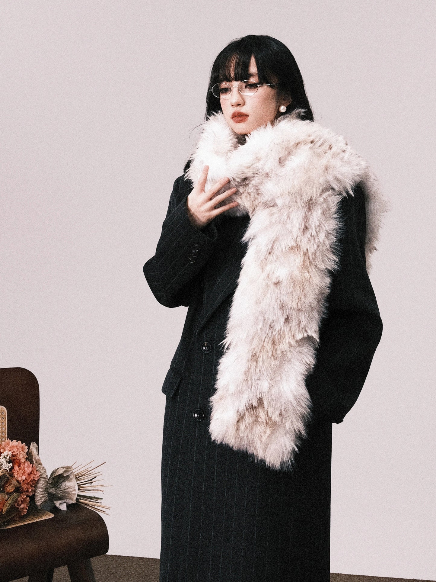 Winter Warm Fur Scarf with a Touch of Fashionable Elegance