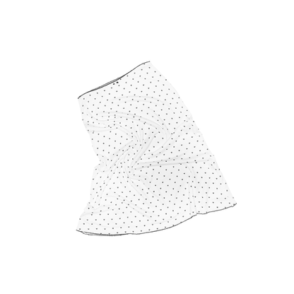 Polka Dot Cat Claw Knit Set – Lace Vest & Slim Fit Skirt