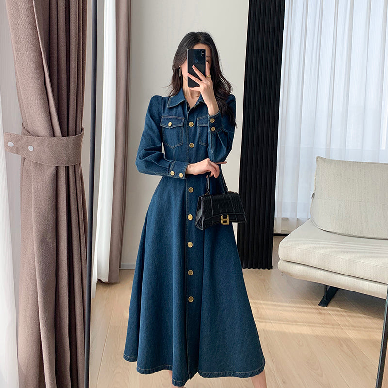 Denim Dress Retro Chic