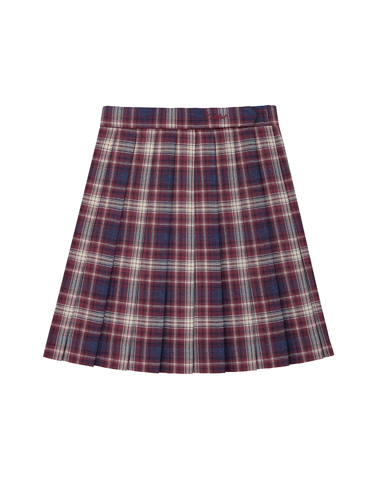 J762 Eric Academy JK Pleated Skirt