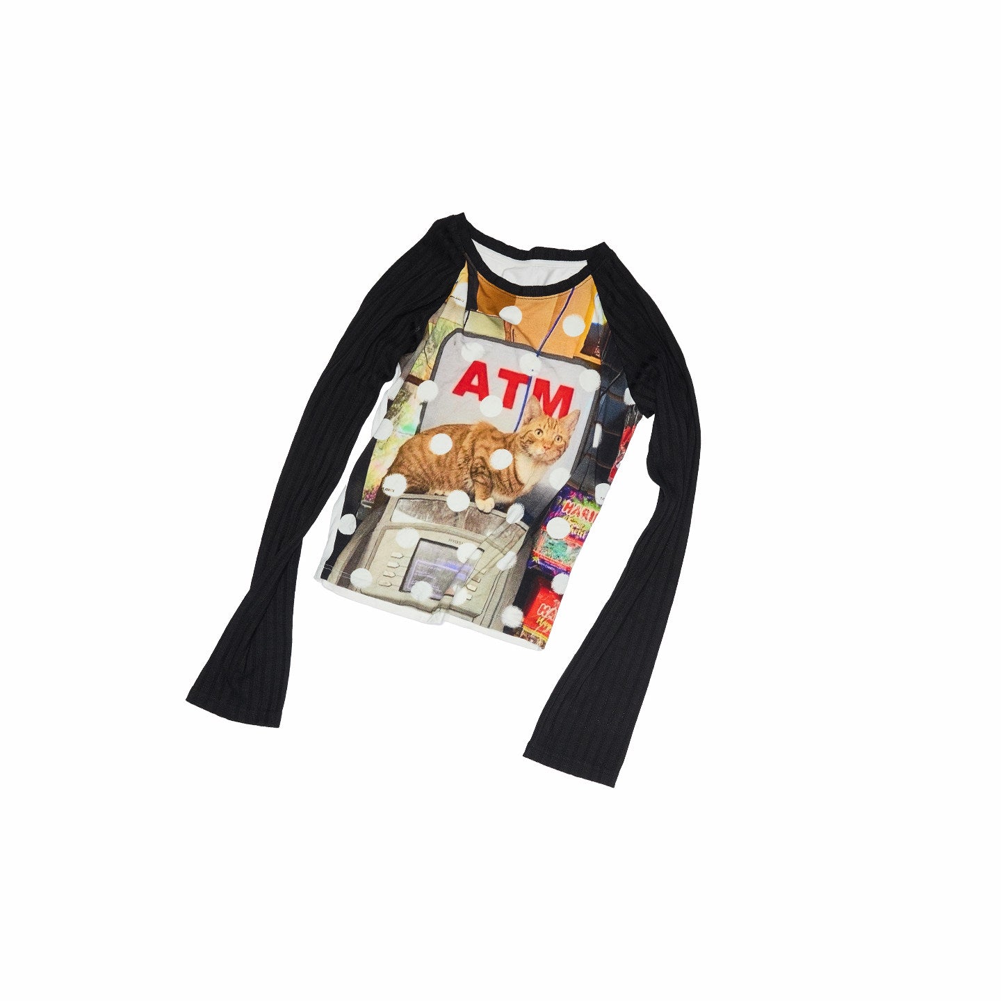 Cat & Dog Polka Dot Long Sleeve Tee