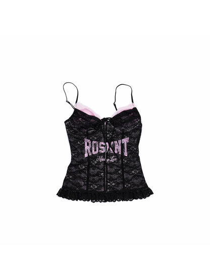 Lace-Up Corset Camisole