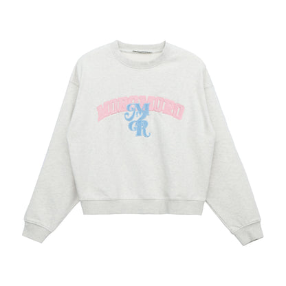 Letter Patch Embroidered Sweatshirt