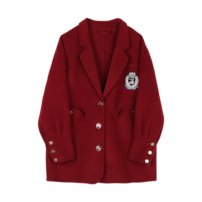 Red Vintage Wool Coat