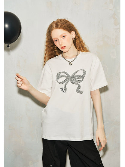 Sequin Embroidered T-Shirt
