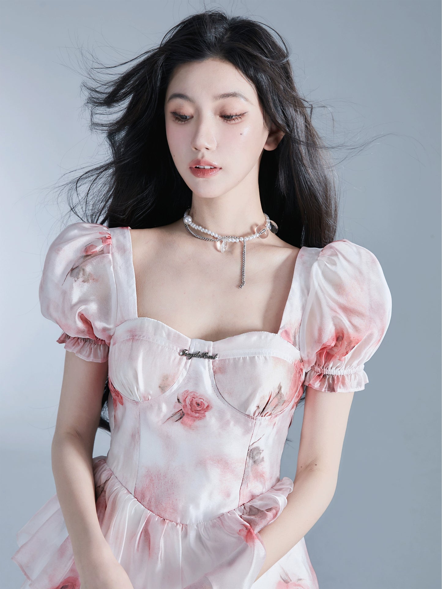 Vitality Peach Blossom Waist Princess Dress