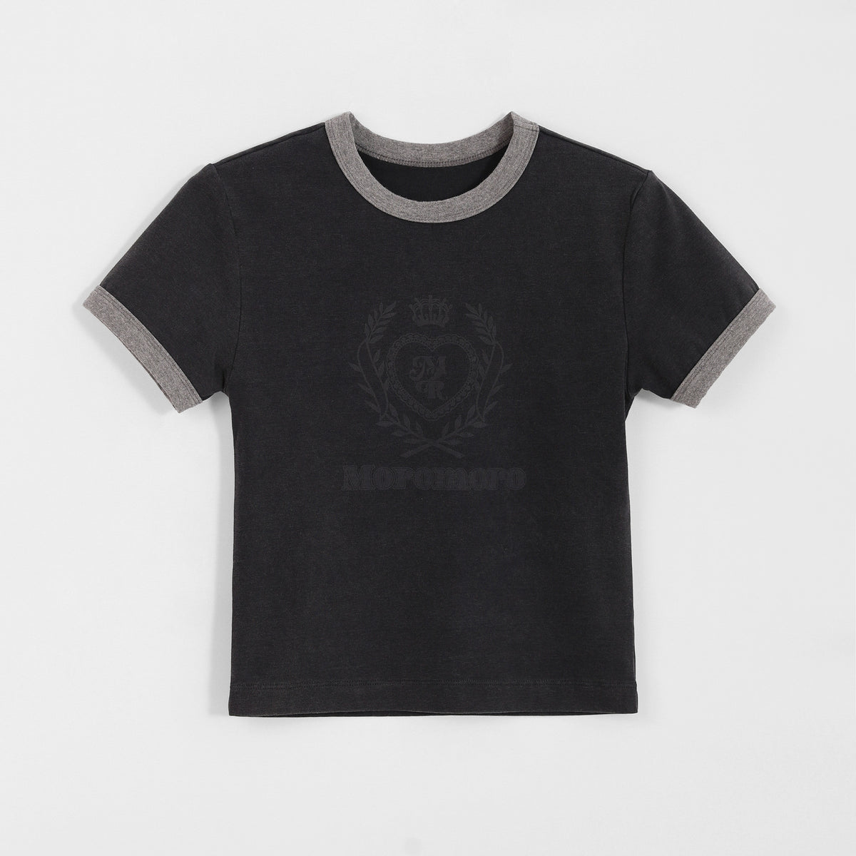 Contrast Round Neck Short T-shirt