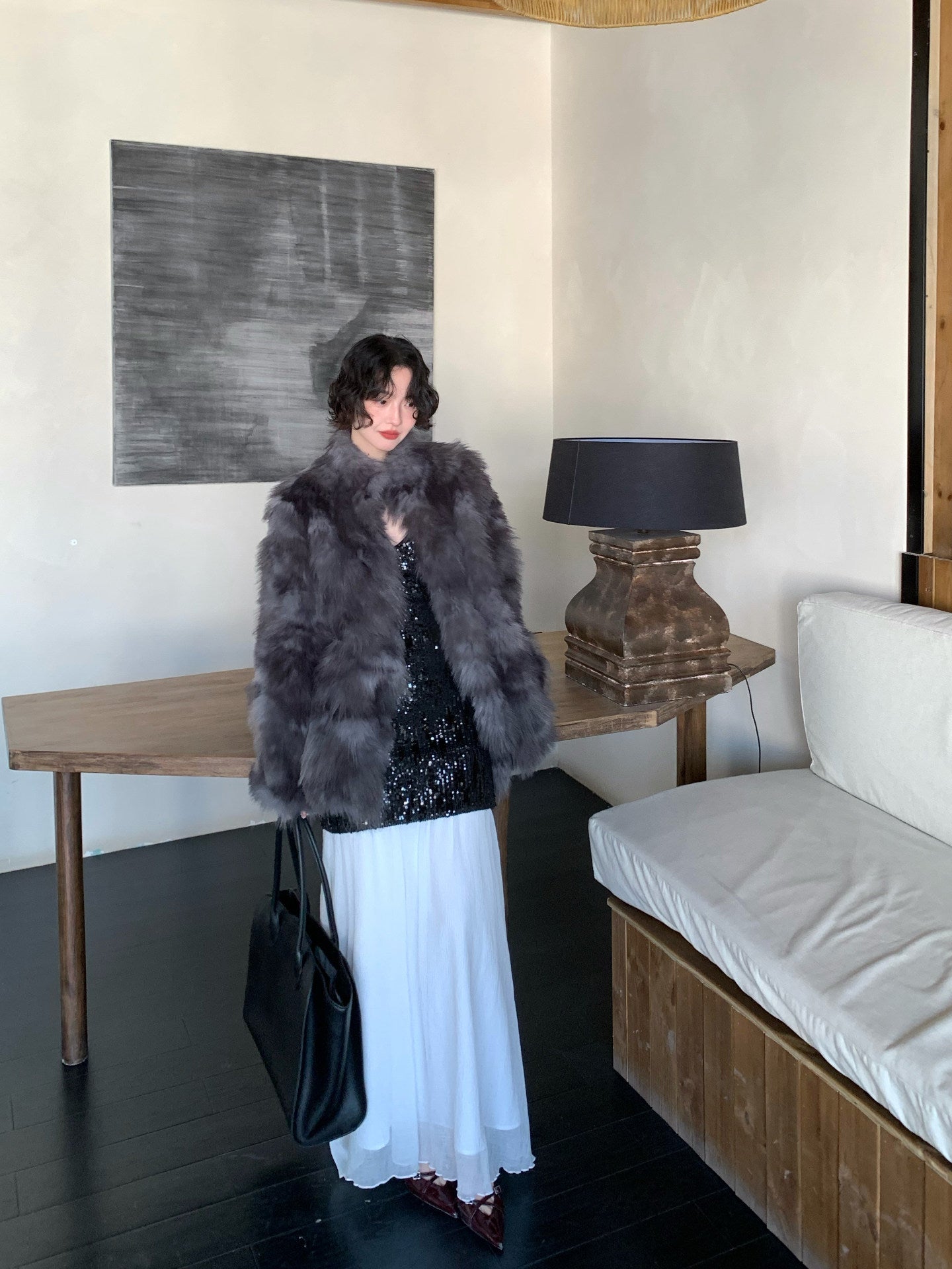Zero Degree Heart Domain Luxe Long Eco Fur Coat